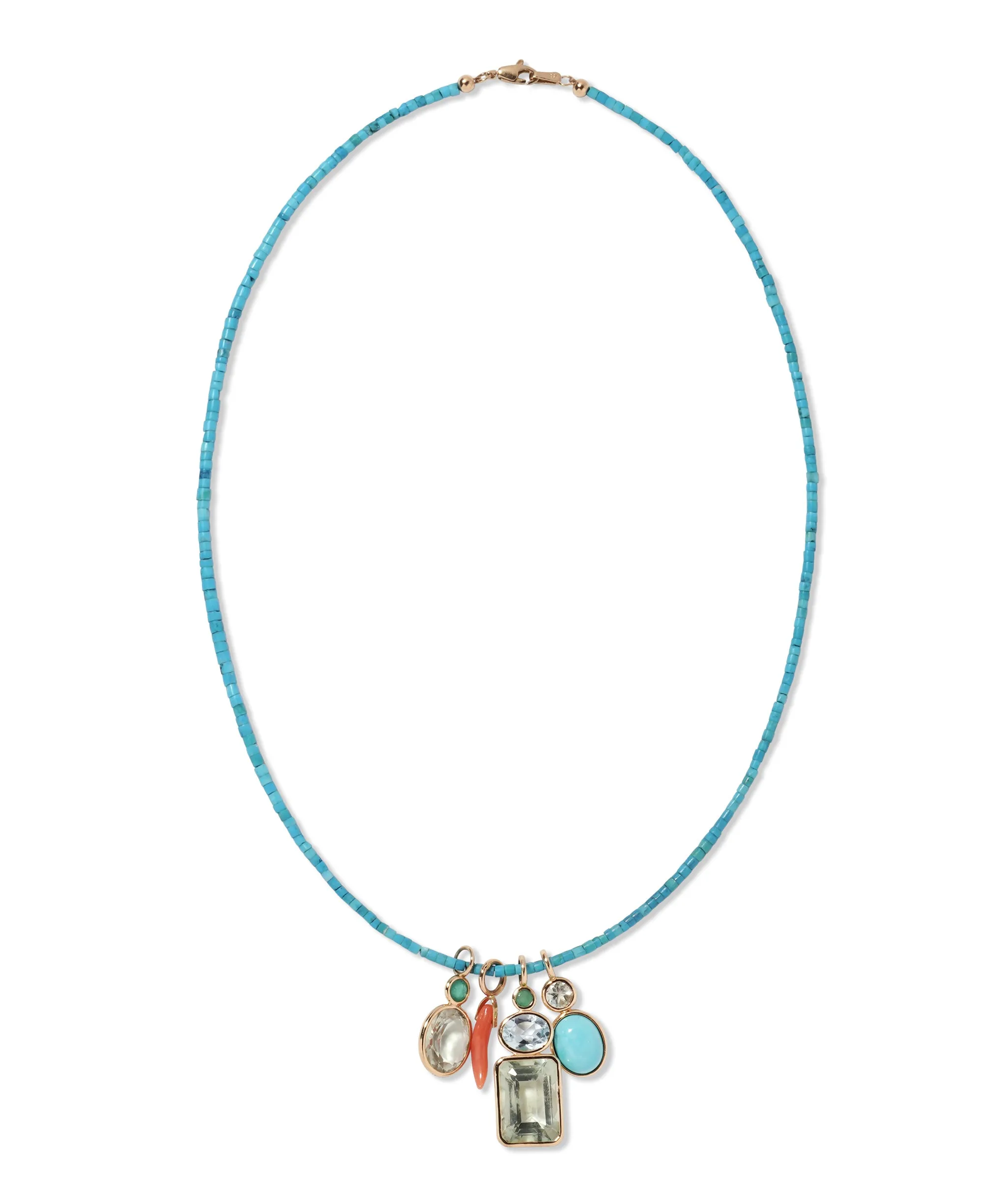 Fine Mood Charm Necklace in Turquoise Tide