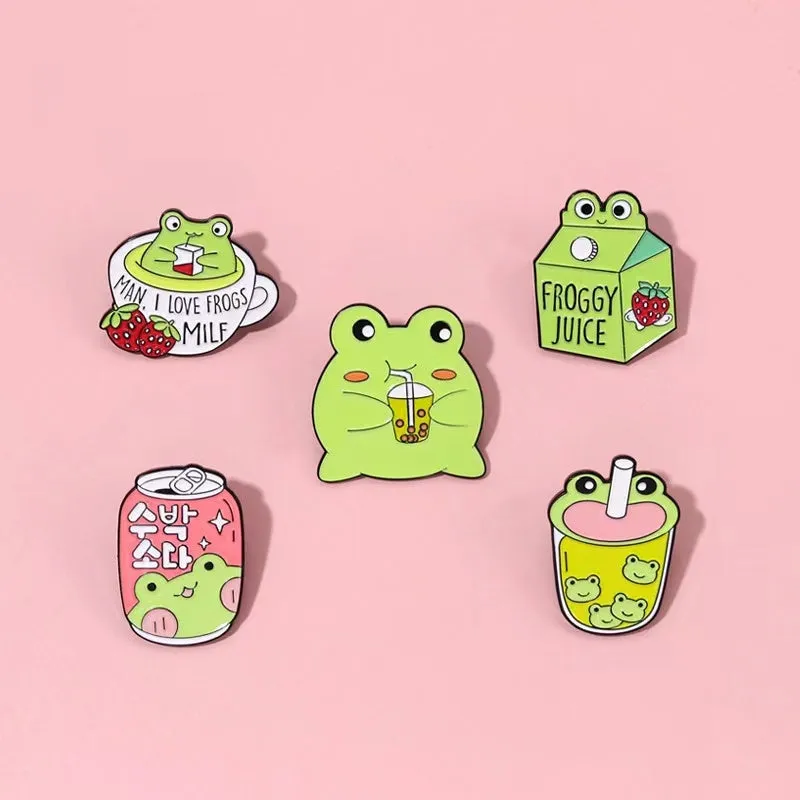 Froggy Juice Enamel Pins