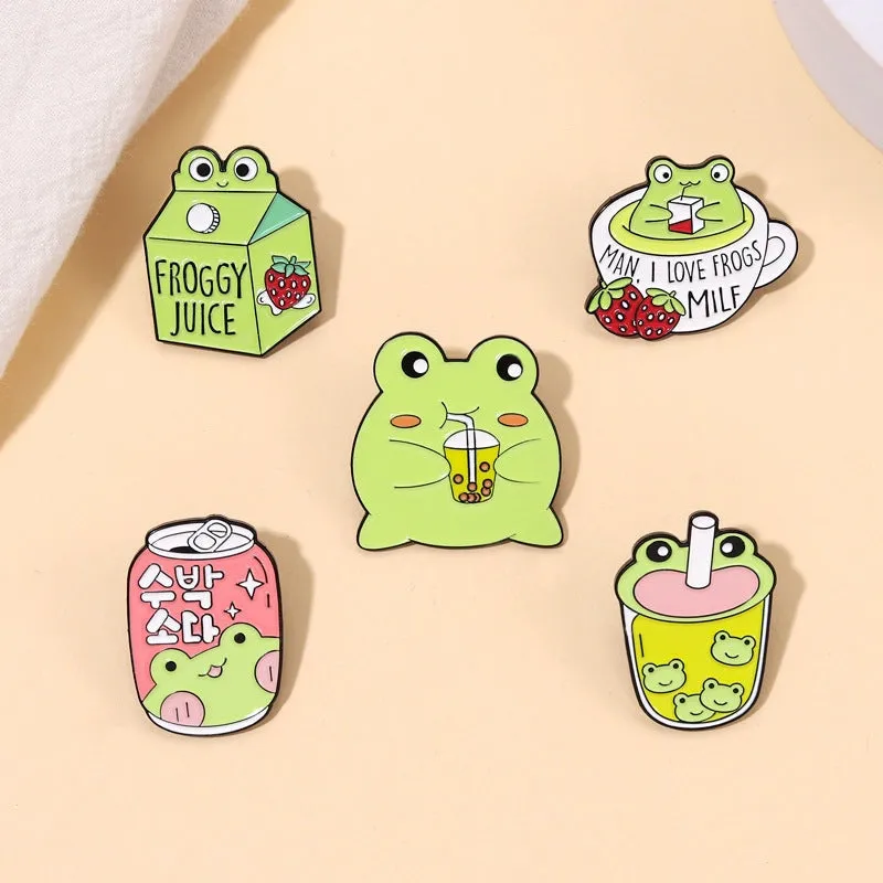 Froggy Juice Enamel Pins