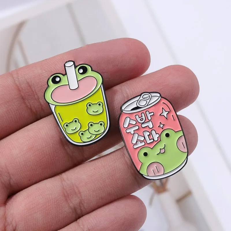 Froggy Juice Enamel Pins