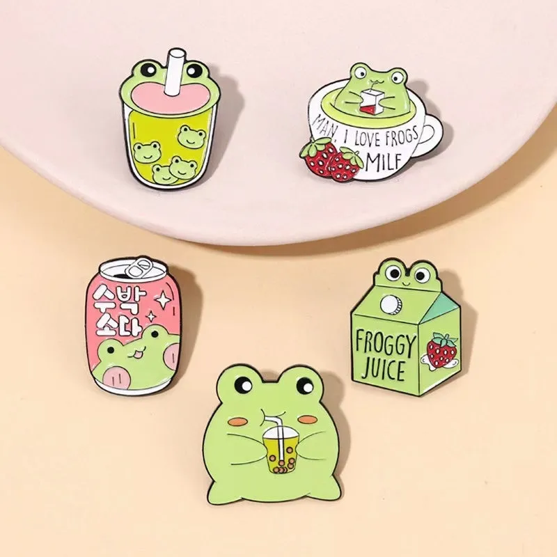 Froggy Juice Enamel Pins