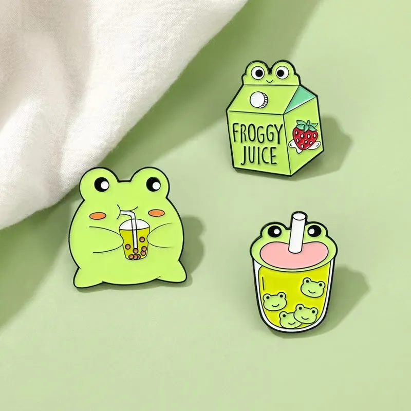 Froggy Juice Enamel Pins