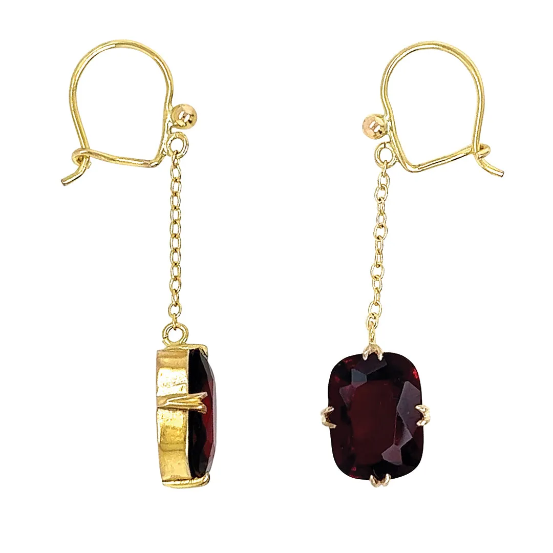 Garnet Drop Earrings