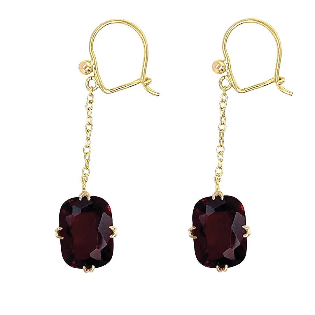 Garnet Drop Earrings