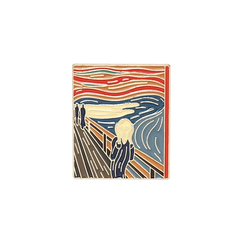 Genius Painter Van Gogh Enamel Pin Custom Brush Art Oil Painting Brooches Badge Shirt Lapel Pin Buckle Jewelry Gift for Friend