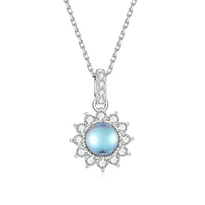 Genuine 925 Sterling Silver Dazzling Sun Pendant Necklace Chain for Women Fine Jewelry Women Statement Jewelry Gift