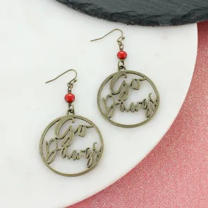 Georgia Vintage Style Cutout Slogan Earrings