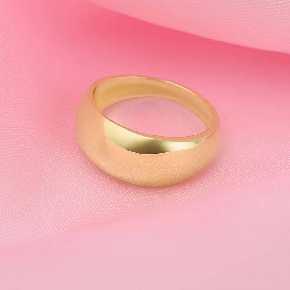 Gold Dome Ring in 9K Gold