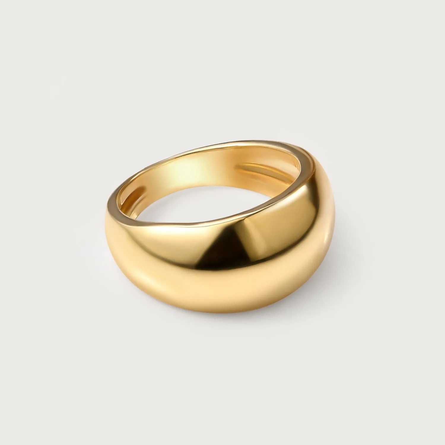 Gold Dome Ring in 9K Gold