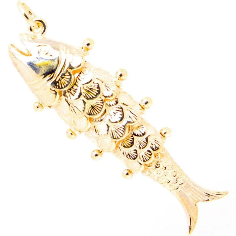 Gold Flexible Fish Charm