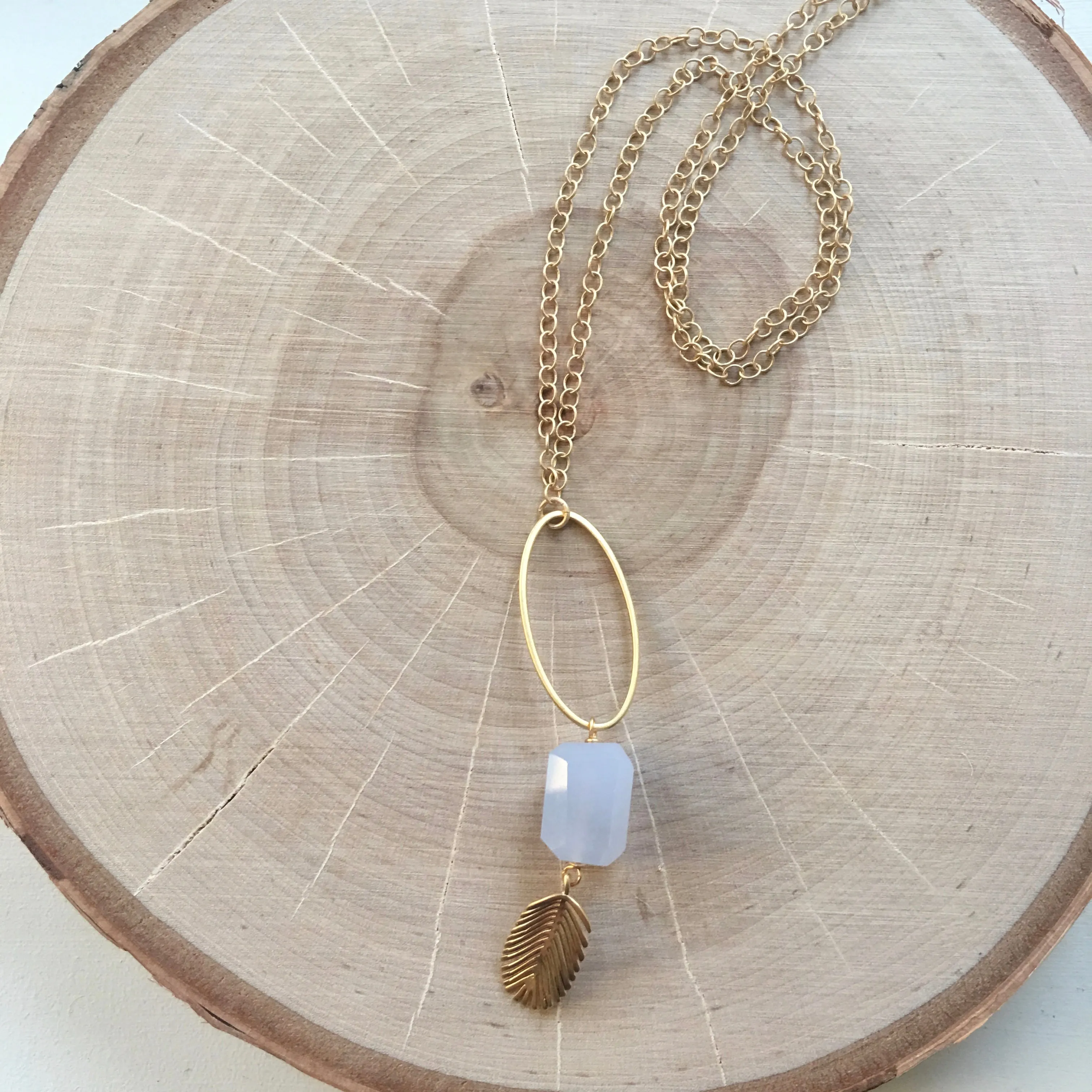 Gold Pendant Long Necklace