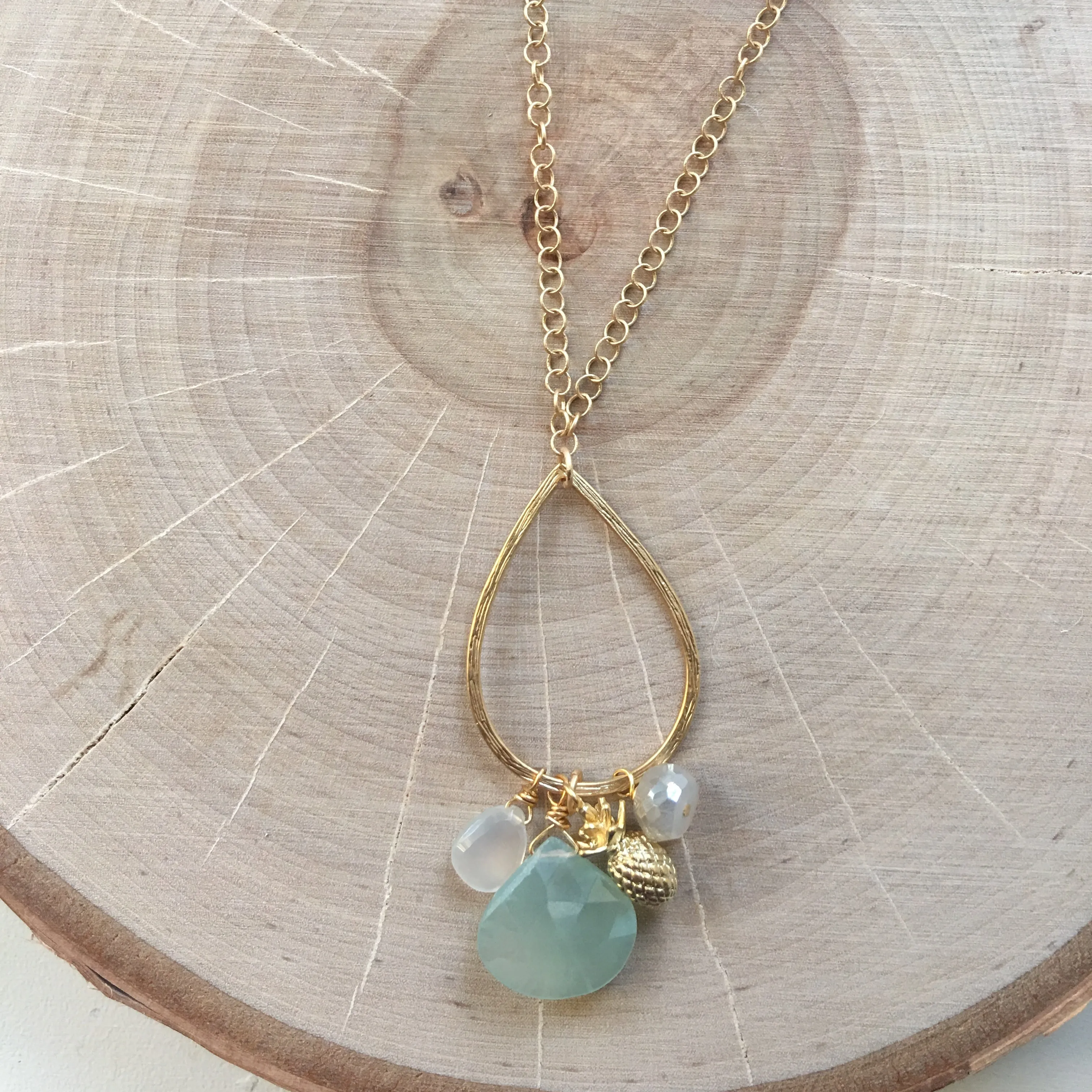 Gold Pendant Long Necklace