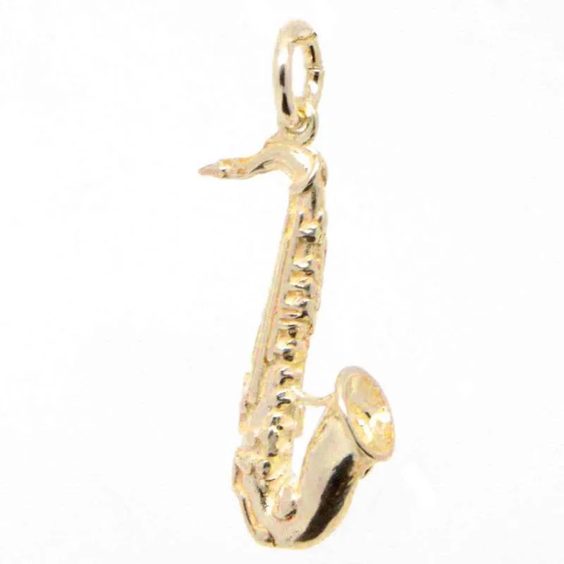 Gold Saxophone Charm