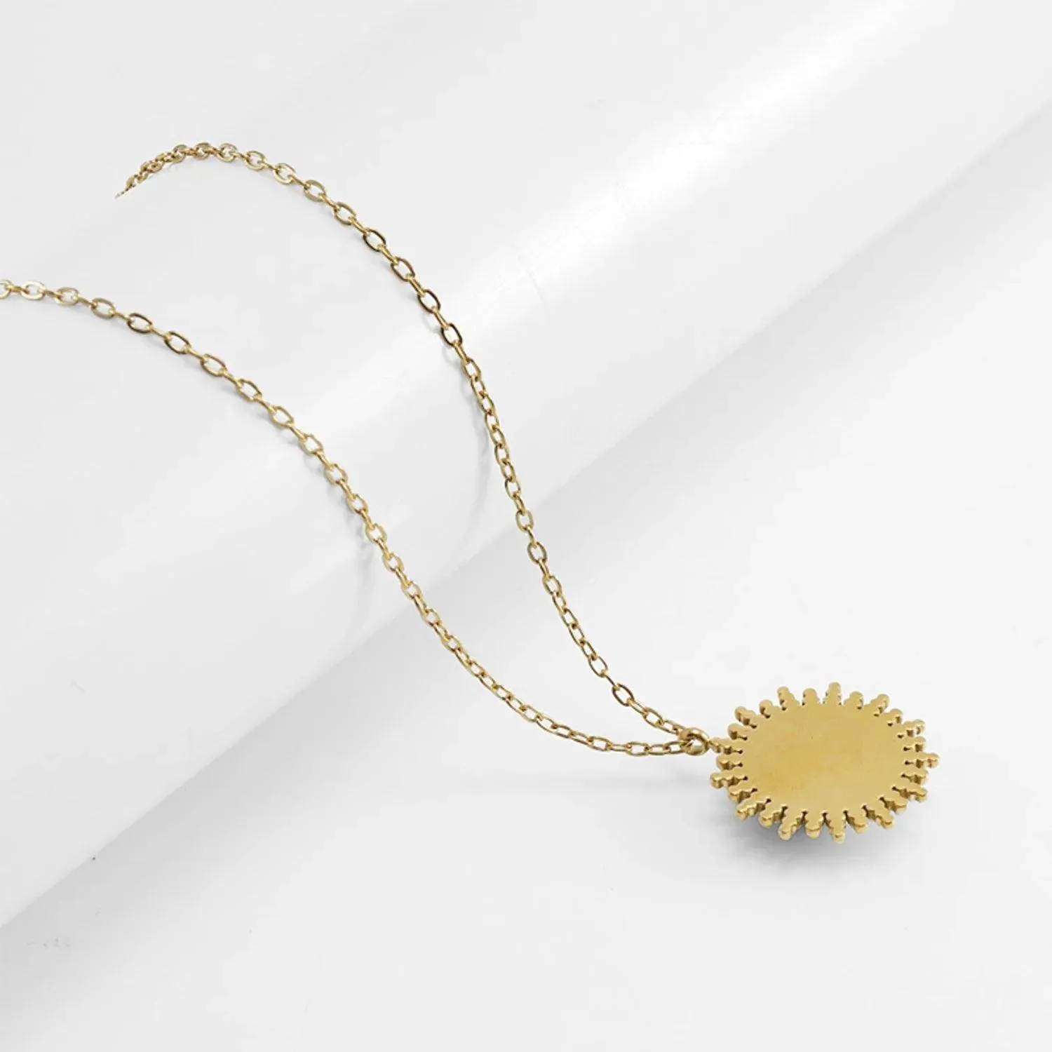 Gold Turquoise Sunburst Necklace - Trendy Bohemian Statement Jewelry for Women