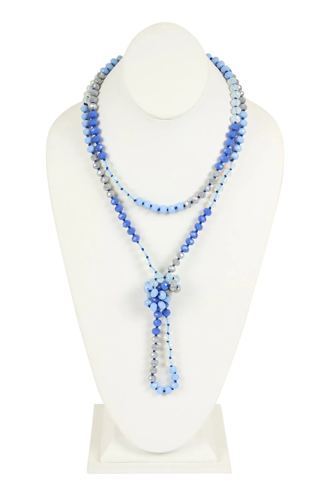 Hdn2496 - Multi Tone Glass Beads Necklace