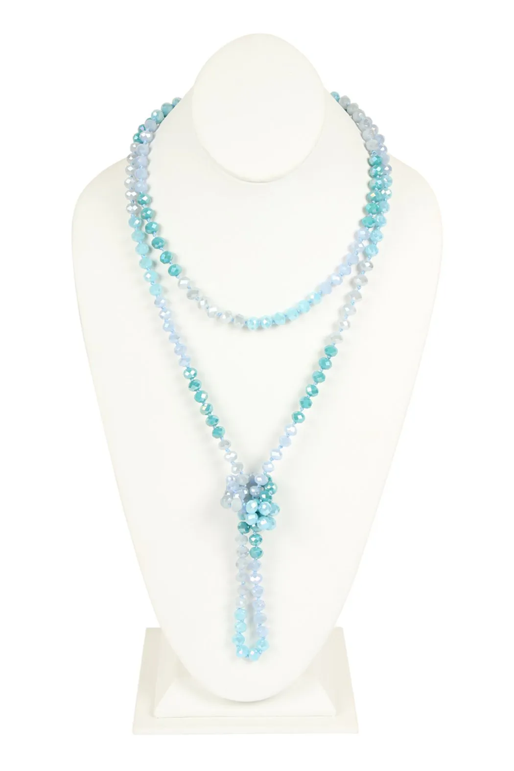 Hdn2496 - Multi Tone Glass Beads Necklace