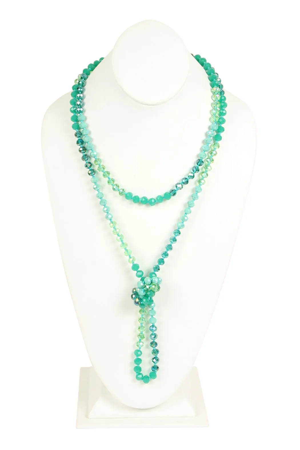 Hdn2496 - Multi Tone Glass Beads Necklace