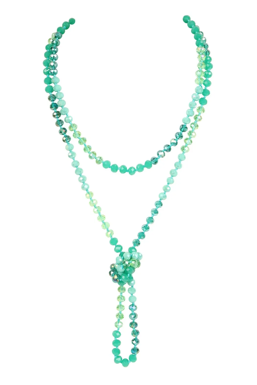 Hdn2496 - Multi Tone Glass Beads Necklace