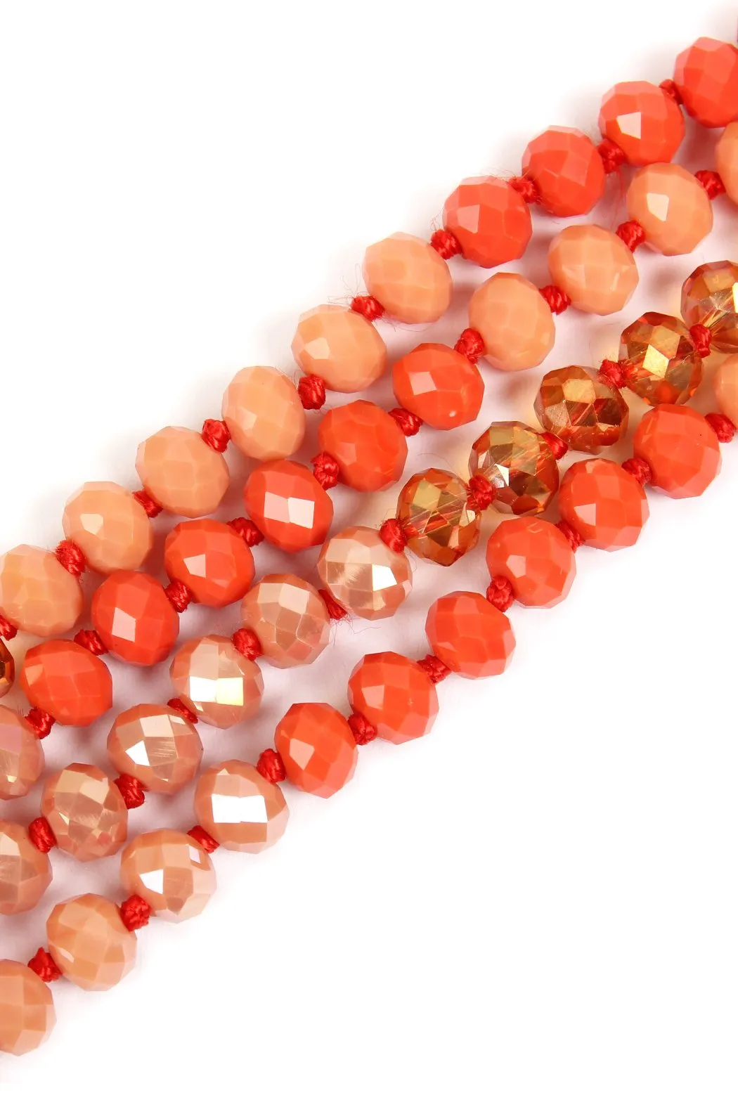 Hdn2496 - Multi Tone Glass Beads Necklace