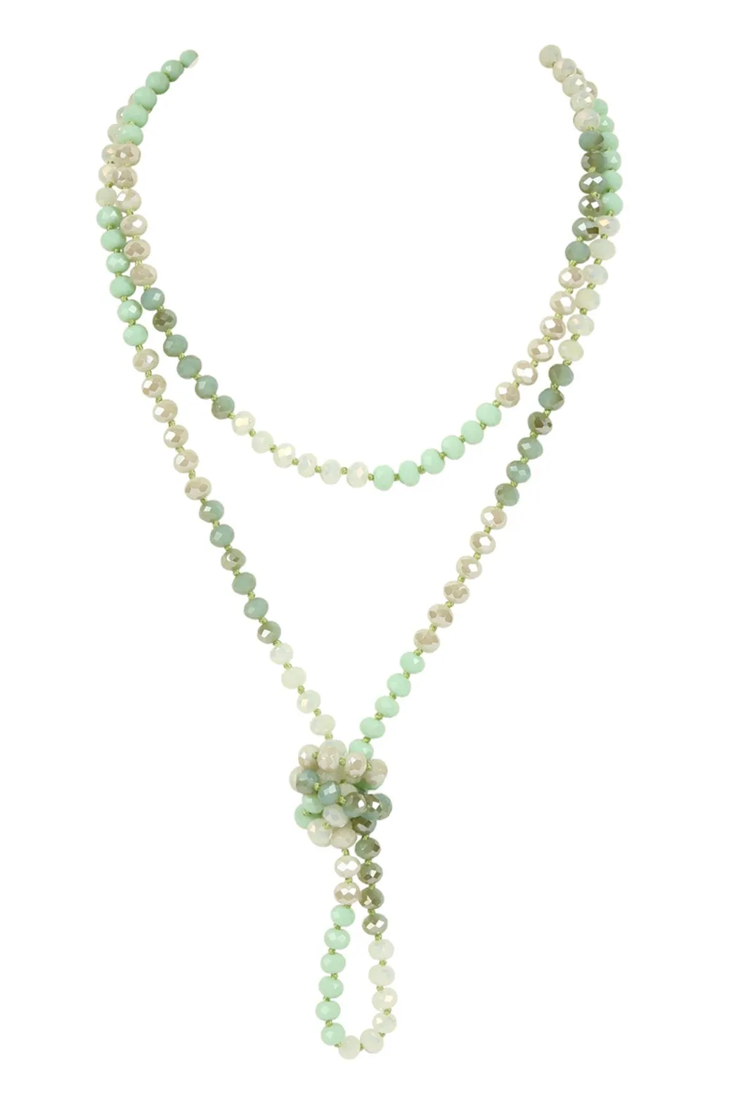 Hdn2496 - Multi Tone Glass Beads Necklace