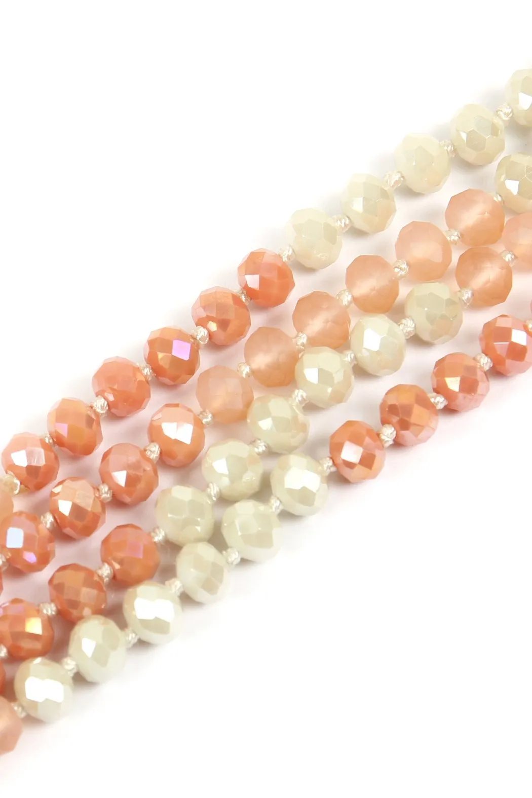 Hdn2496 - Multi Tone Glass Beads Necklace