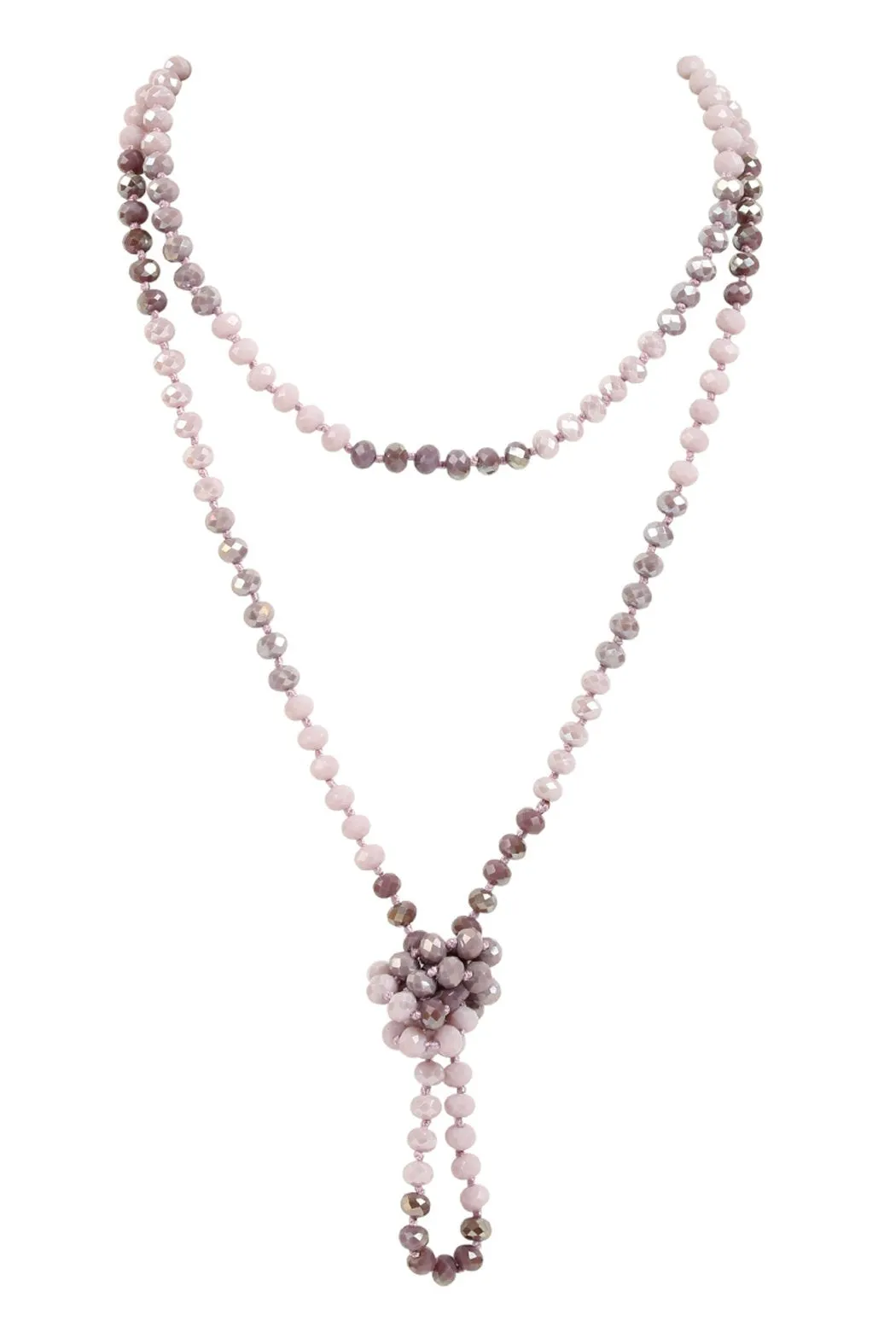 Hdn2496 - Multi Tone Glass Beads Necklace