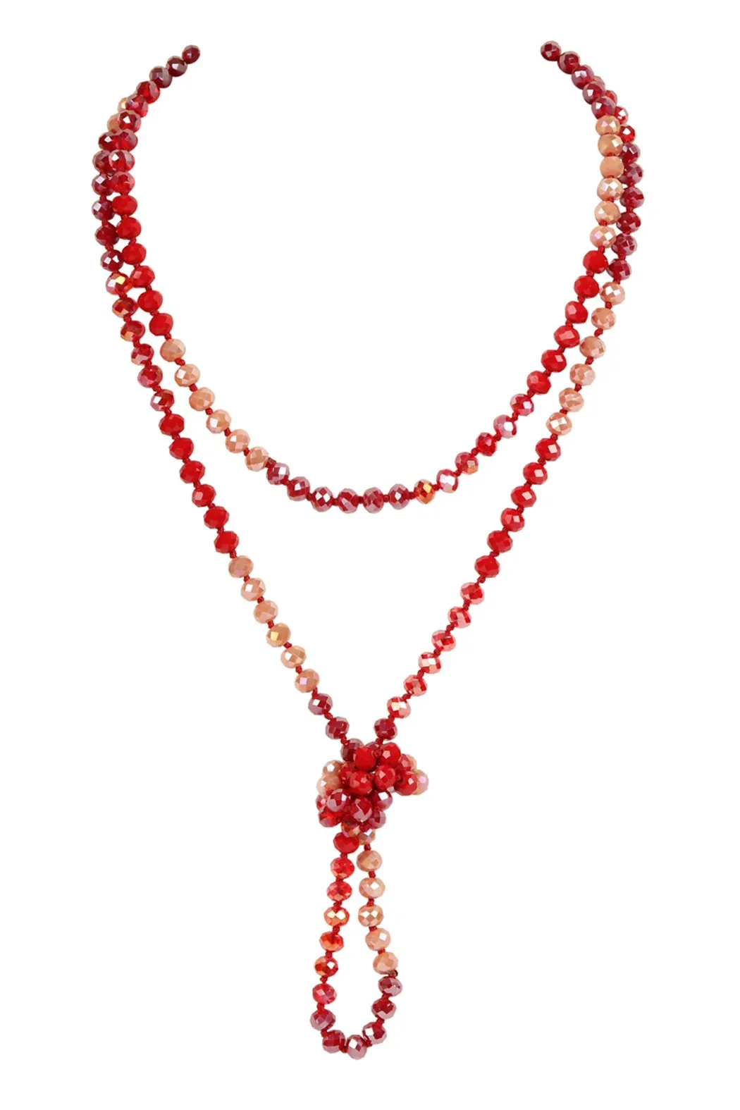 Hdn2496 - Multi Tone Glass Beads Necklace