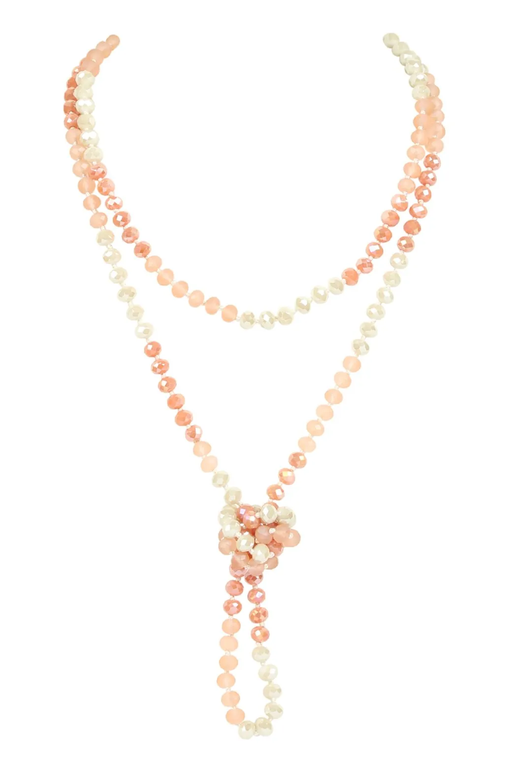 Hdn2496 - Multi Tone Glass Beads Necklace