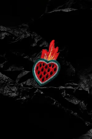 Heart of Fire Watermelon Brooch