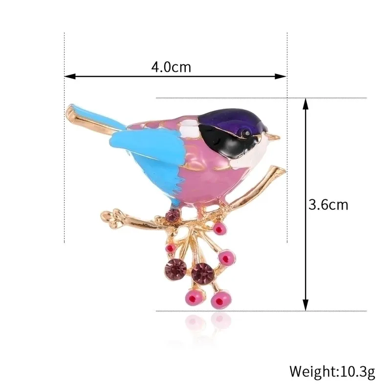 Ig Style Animal Flower Alloy Enamel Inlay Rhinestones Women's Brooches