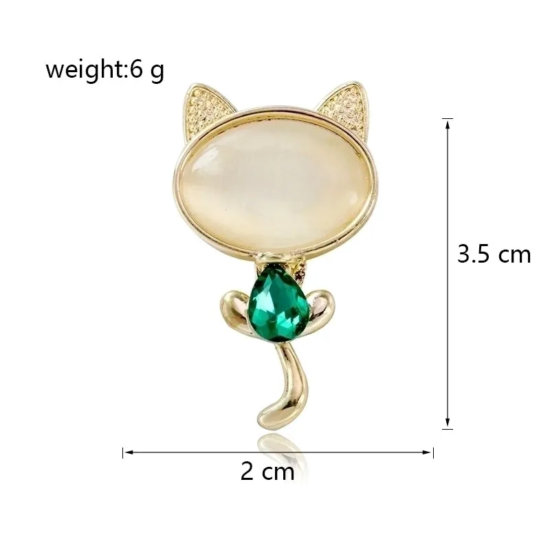 Ig Style Animal Flower Alloy Enamel Inlay Rhinestones Women's Brooches