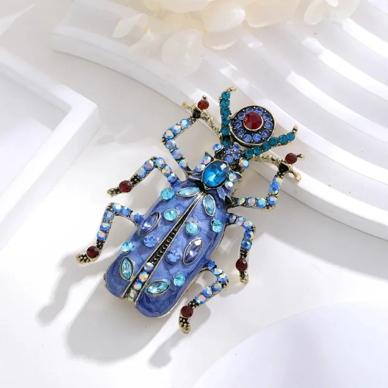 Ig Style Animal Flower Alloy Enamel Inlay Rhinestones Women's Brooches