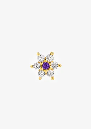 Ivy Amethyst Piercing Gold