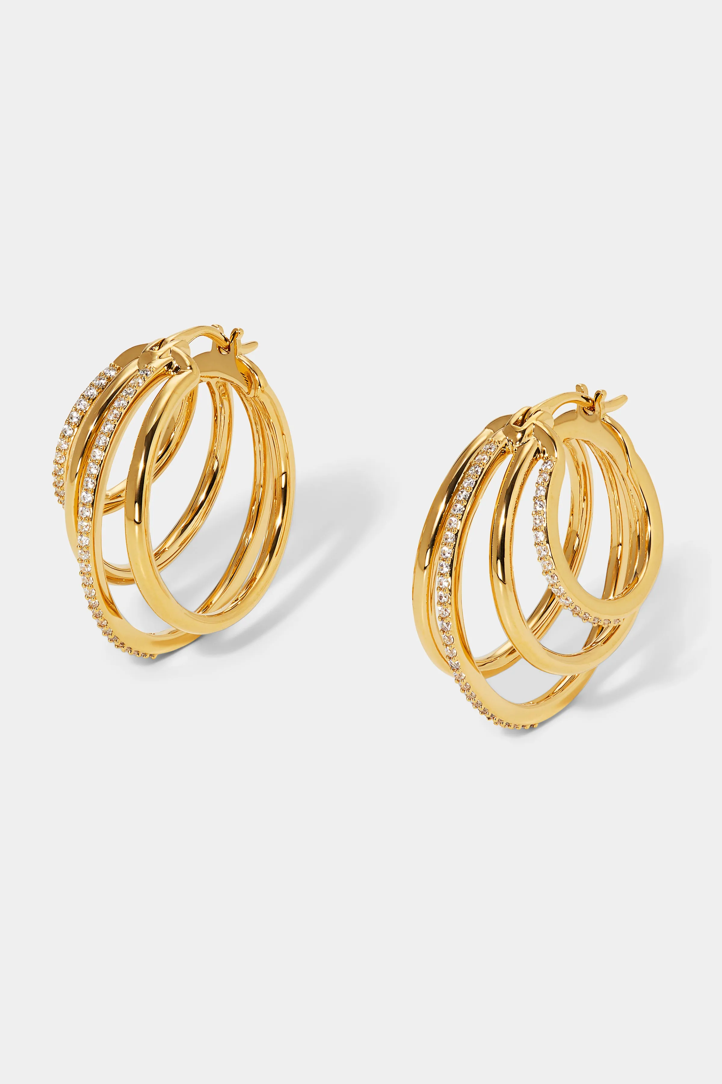 JUNO CZ QUADRUPLE HOOP EARRINGS