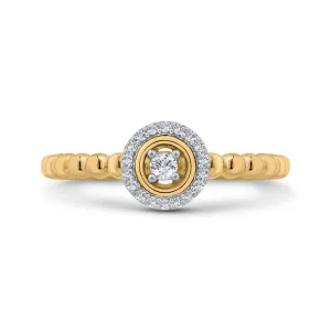 KATARINA 1/10 cttw Diamond Halo Engagement Ring