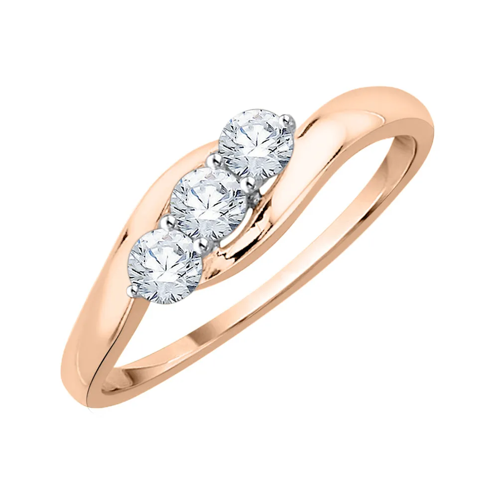 KATARINA 1/3 cttw Three Stone Diamond Ring