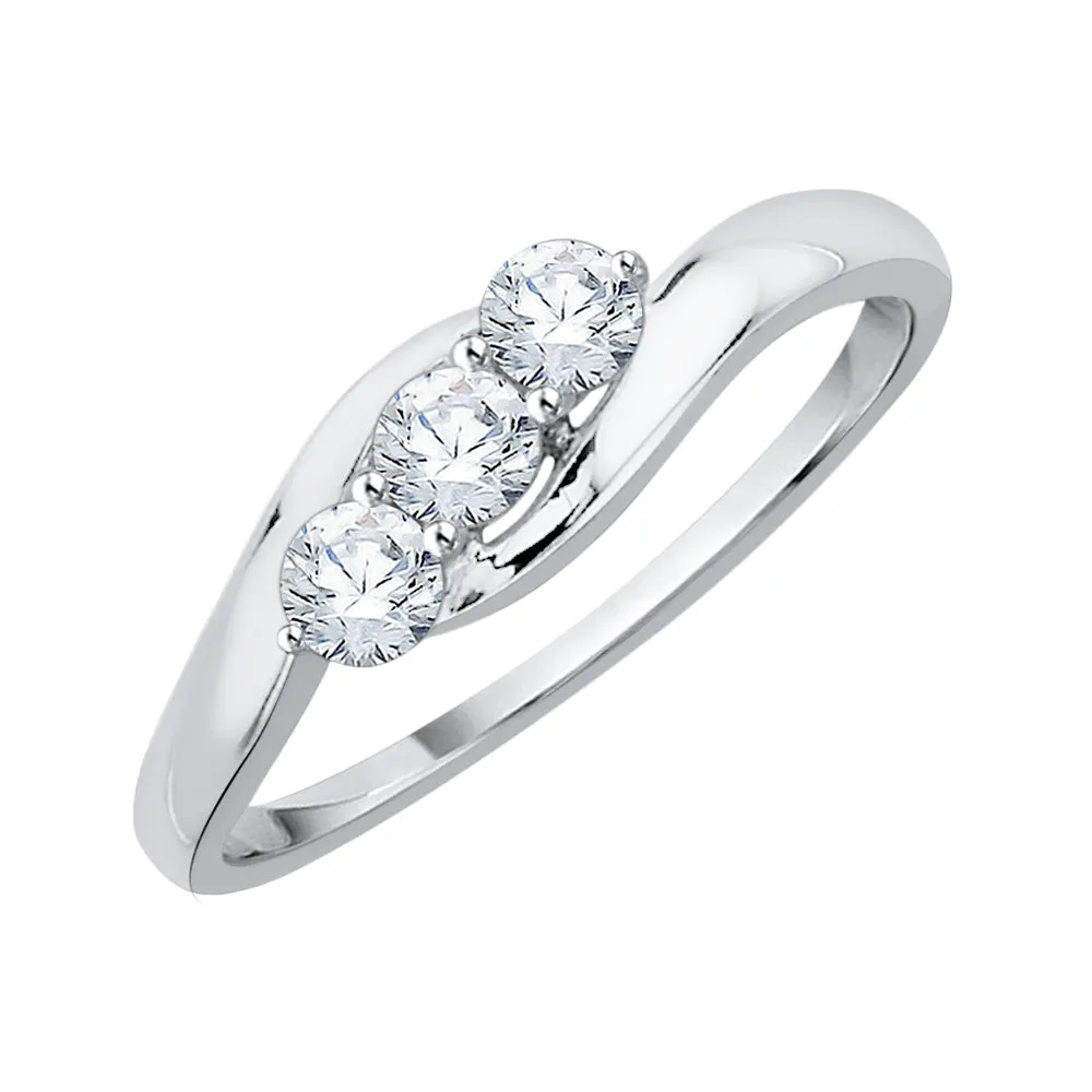 KATARINA 1/3 cttw Three Stone Diamond Ring