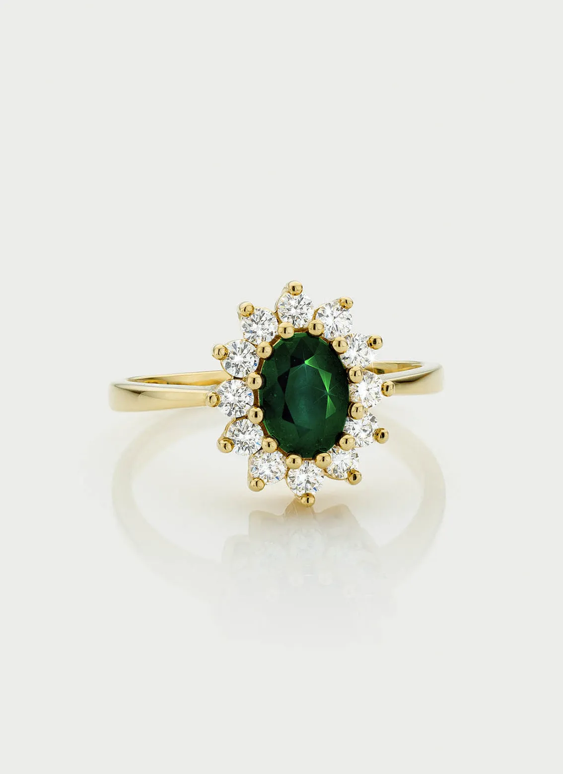 Kate diamond chrome diopside entourage ring 14k gold