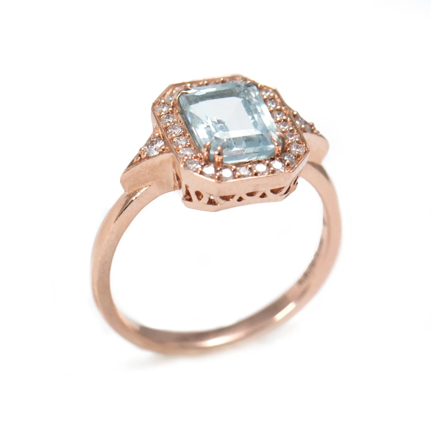 Katerina Gold Ring With Aquamarine