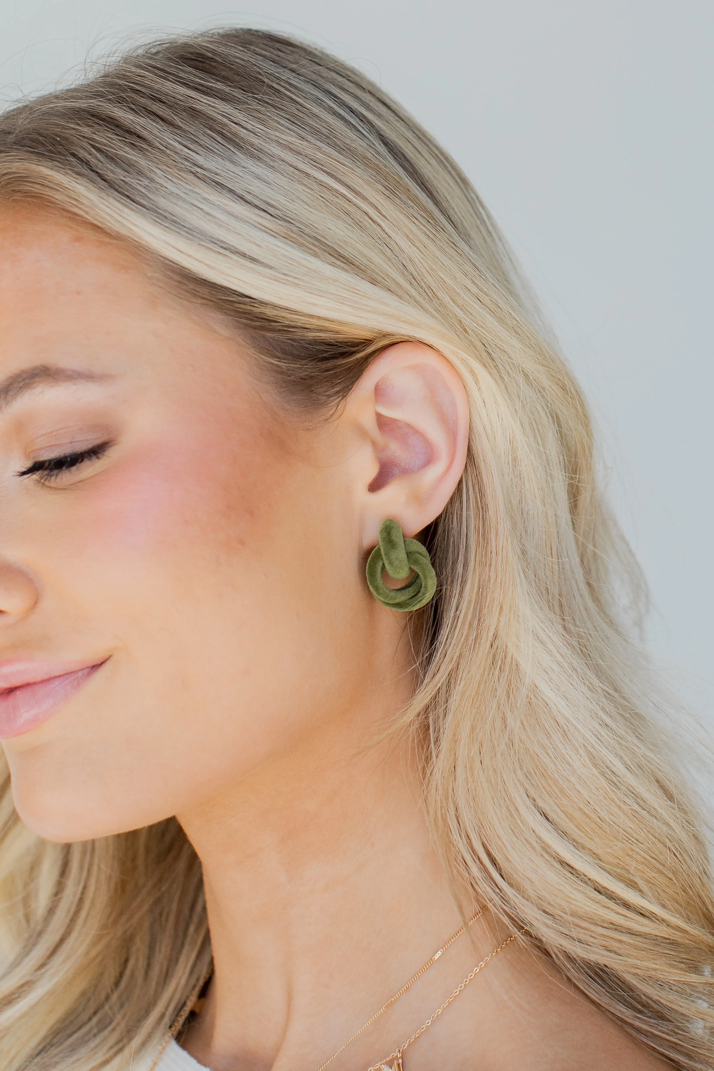 Kenna Velvet Circle Drop Earrings