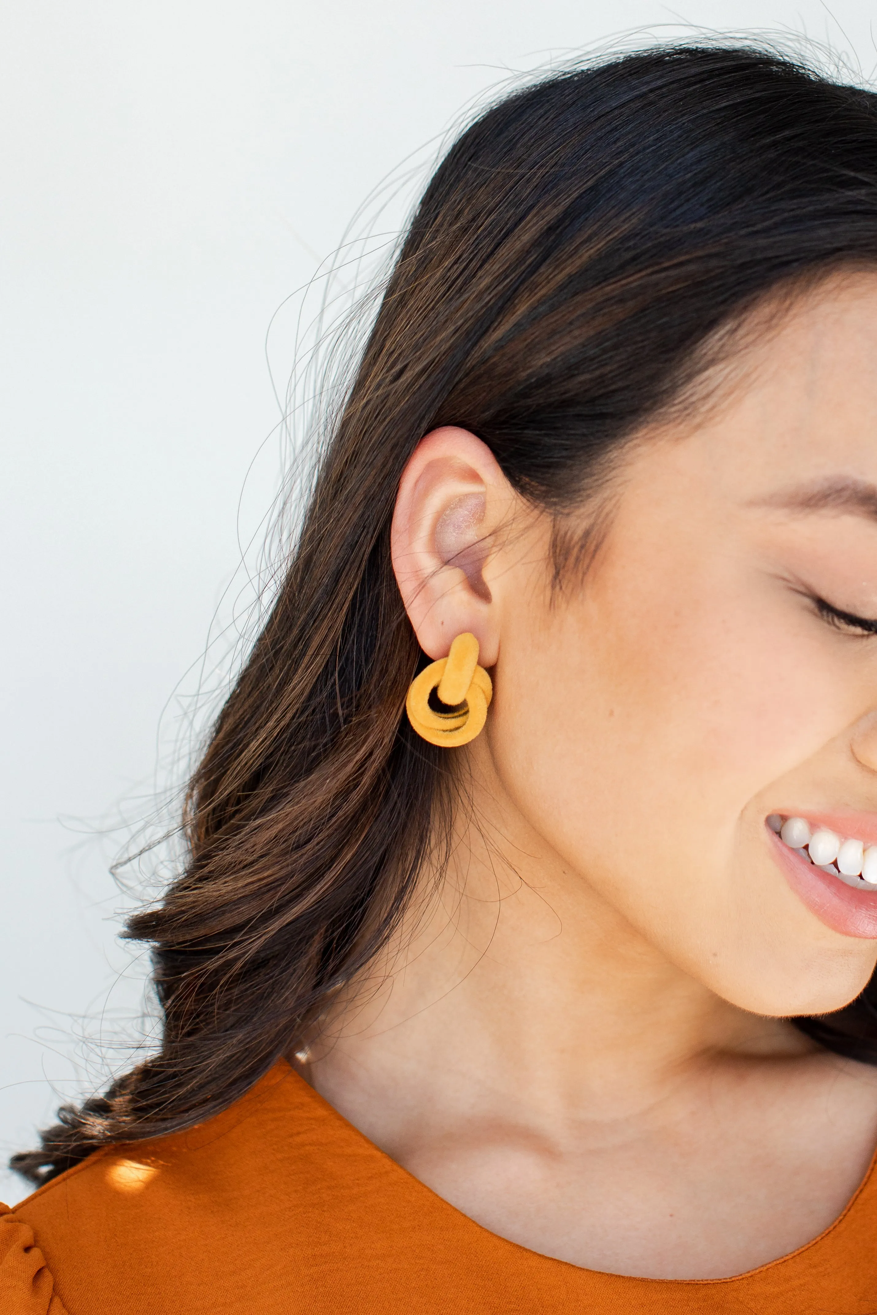 Kenna Velvet Circle Drop Earrings