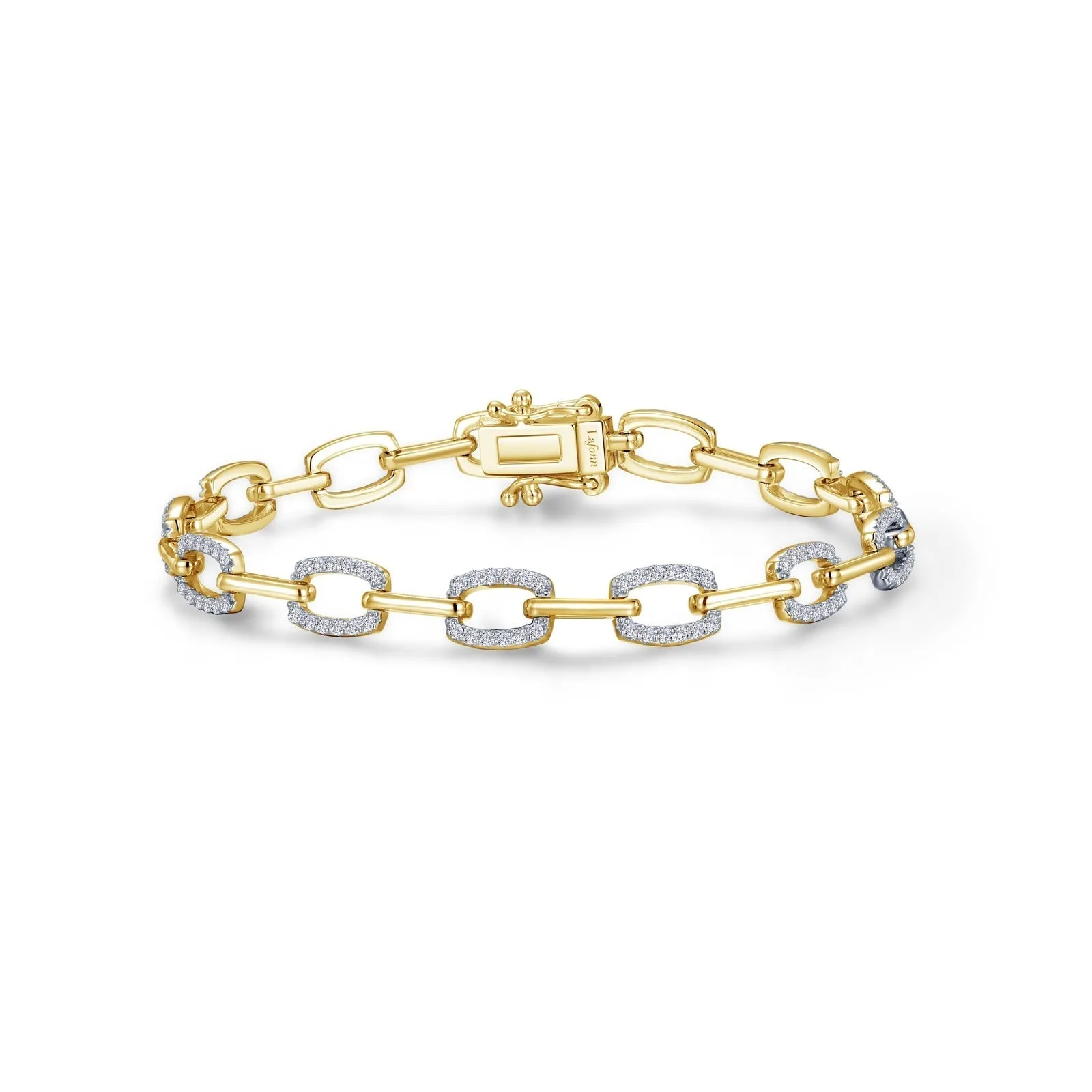 Lafonn Simulated Diamond Alternating Link Bracelet B0178CLT70