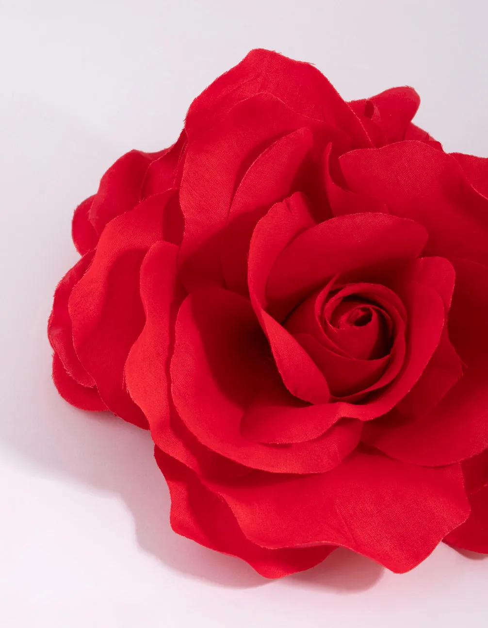 Large Red Trio Rose Flower Corsage Clip