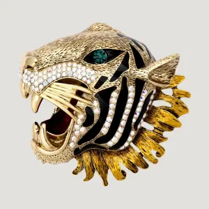 Large Roaring Tiger Brooch