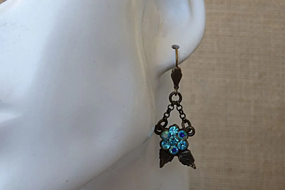 Leaf turquoise earrings