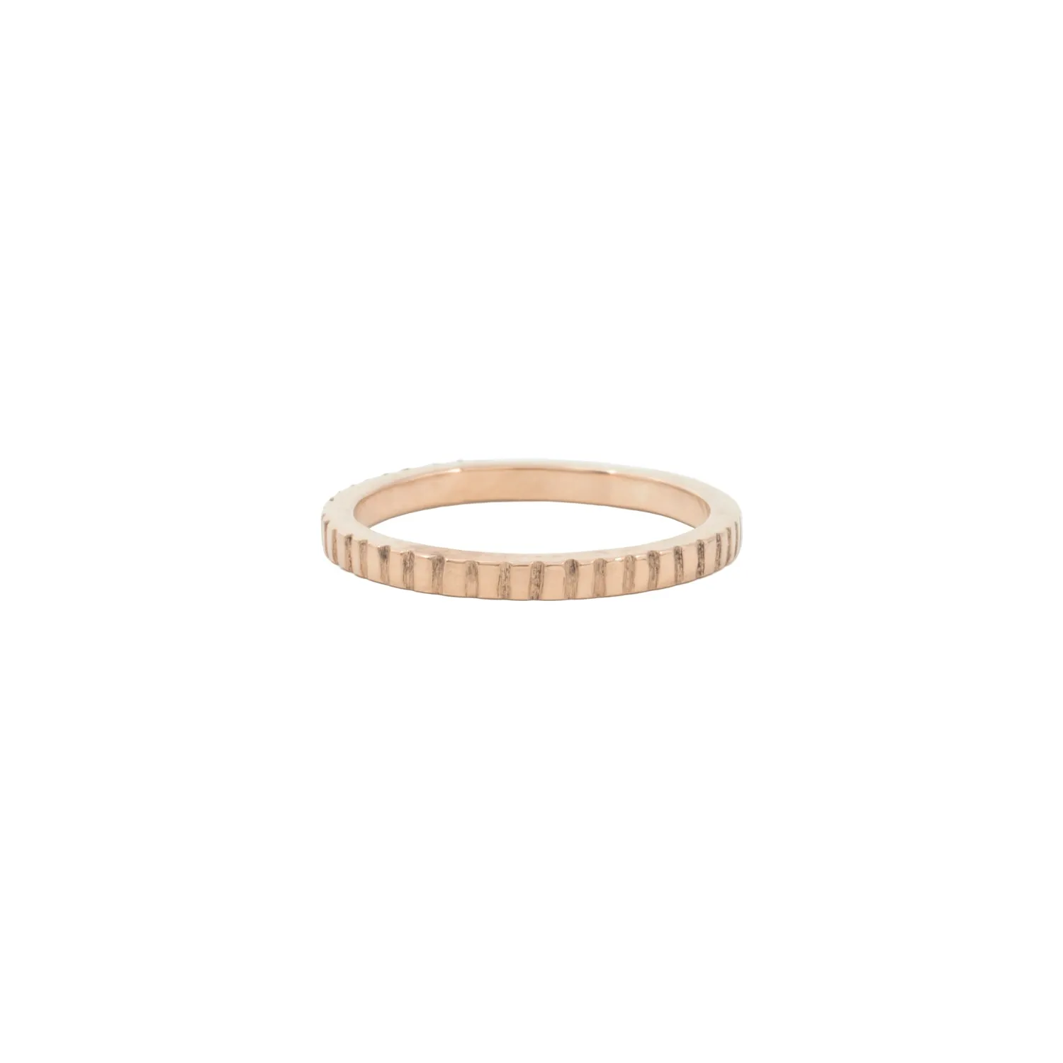 Linear 2mm gold wedding band