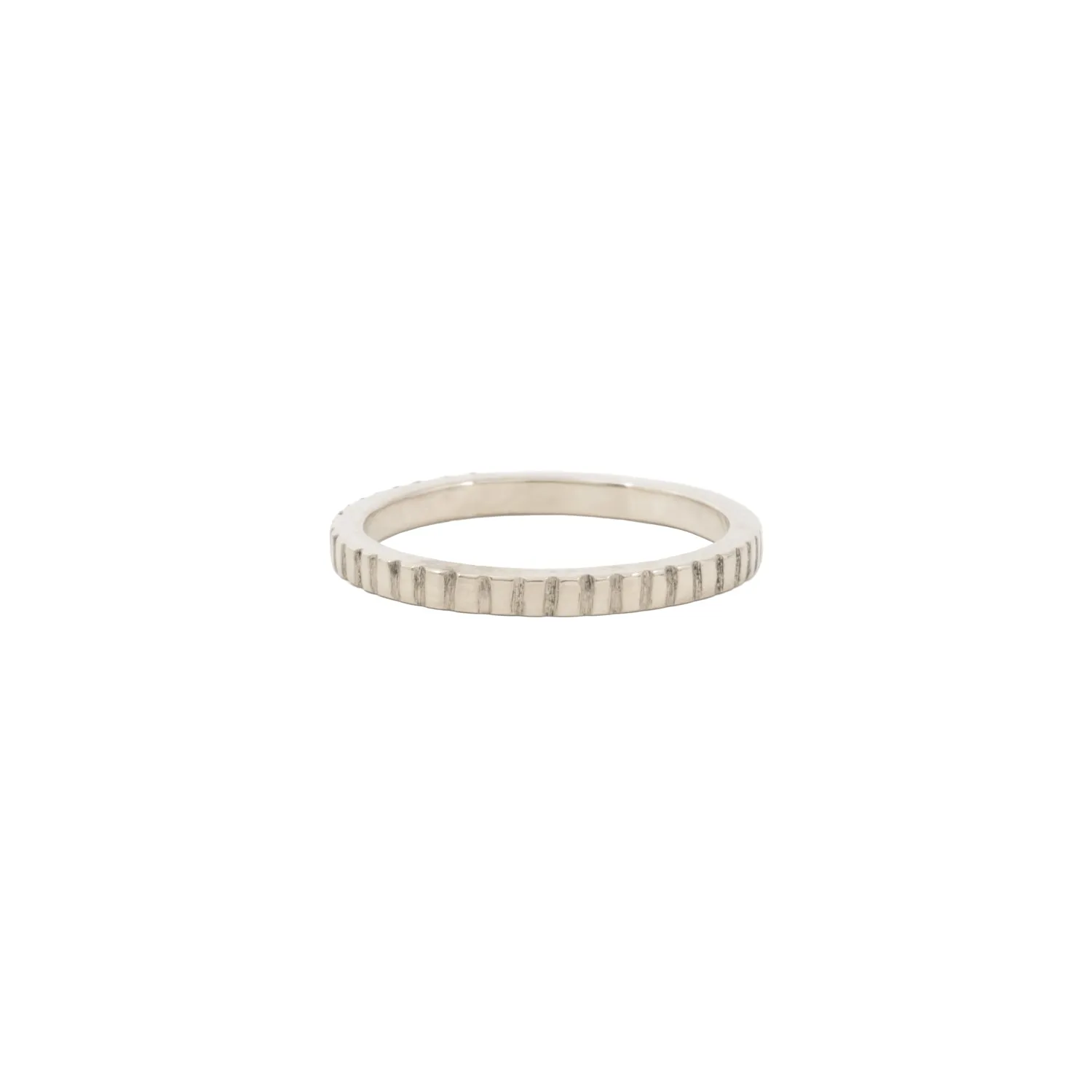 Linear 2mm gold wedding band