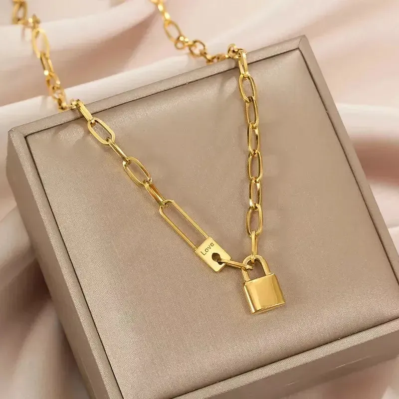 Locked In Love Gold Necklace