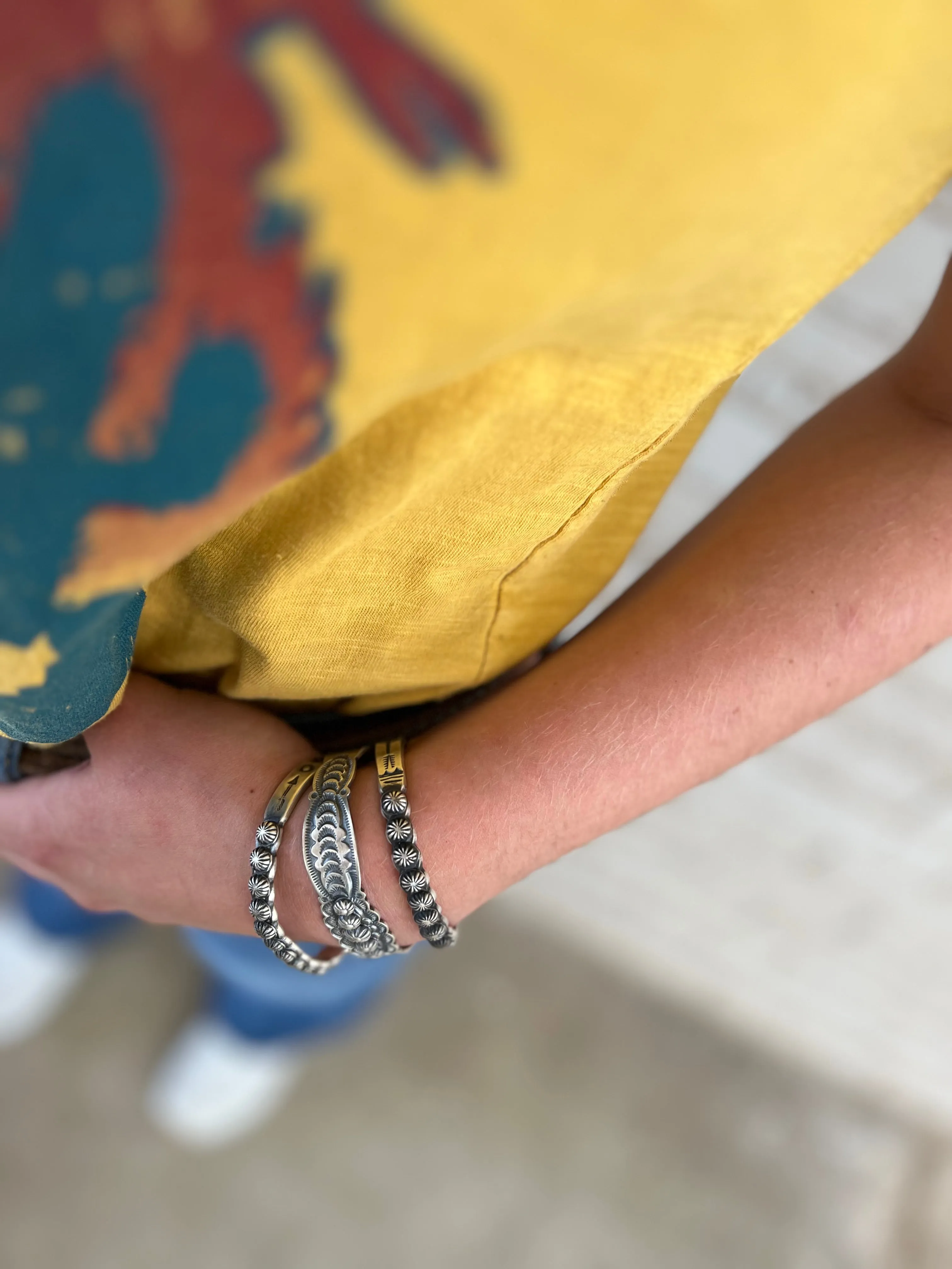 Mojave Mountain Navajo Sterling Silver Cuff Bracelet