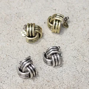 Multi Ridged Titanium Earrings